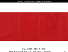 Tablet Screenshot of mammothselfstore.com.au